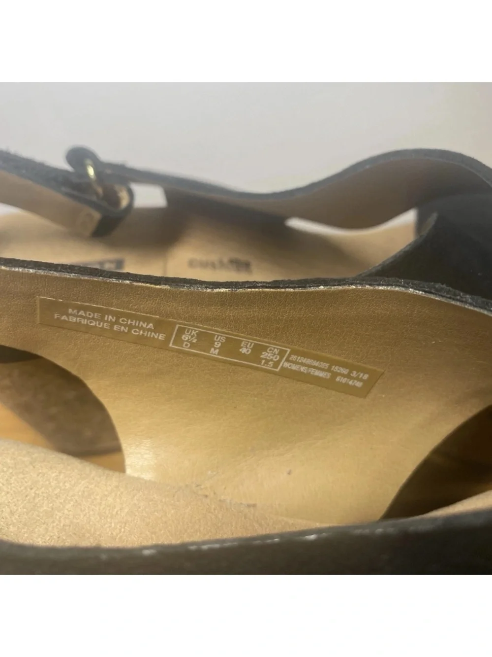 Clarks Women’s Size 9 Annadel Eirwyn Sandals Black Nubuck Wedges Platform Shoes